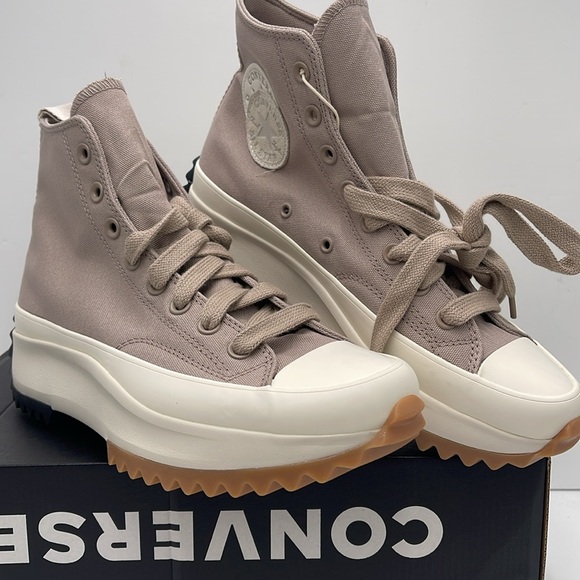 Converse WMNS RUN STAR HIKE HI WONDER STONE/EGRET/BLACK A08706C Platforms Snkrs - Picture 4 of 16